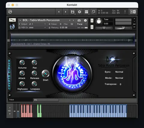 BOL Tabla Mouth Percussion Kontakt interface