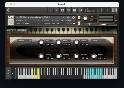 Bollywood Harmonium Kontakt interface
