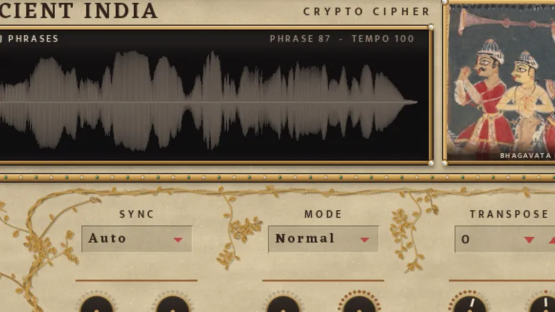 Detail of the new Voices of Ancient India interface in development