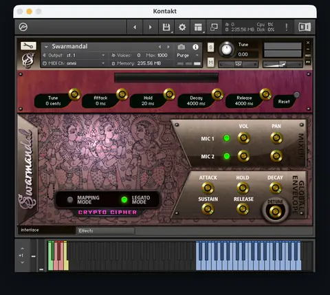 Swarmandal Kontakt interface