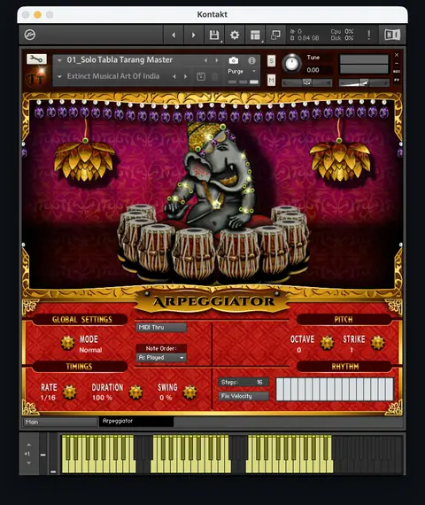 Tabla Tarang effects Kontakt interface