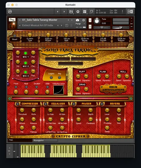 Tabla Tarang Kontakt interface
