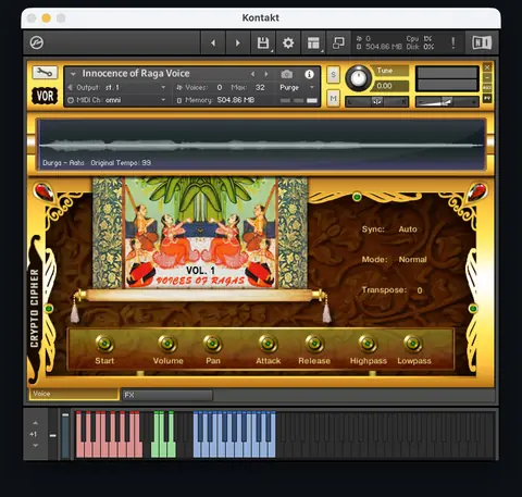 Voices of Ragas Vol 1 Kontakt interface
