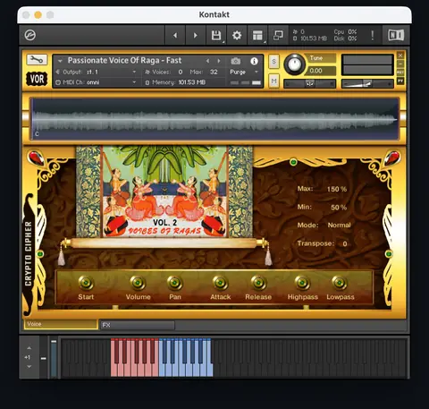 Voices of Ragas Vol 2 Kontakt interface